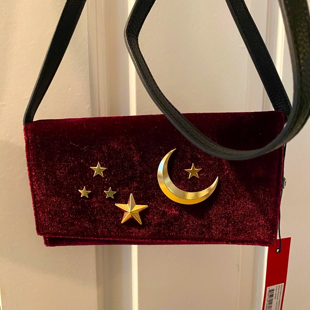 Burgundy star crossbody